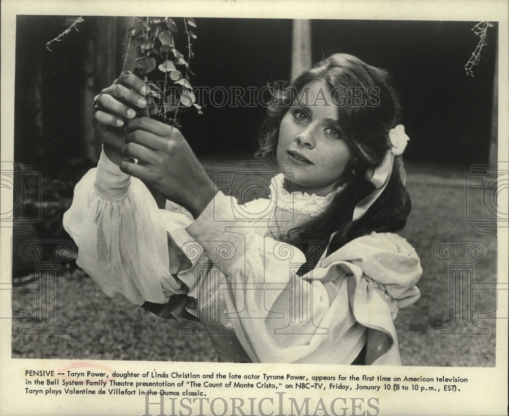 1975 Press Photo Taryn Power in The Count of Monte Cristo - mjx04006-Historic Images
