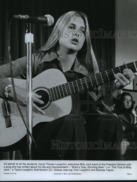 1975 Press Photo Teresa Laughlin in The Trial of Billy Jack - mjx04323-Historic Images