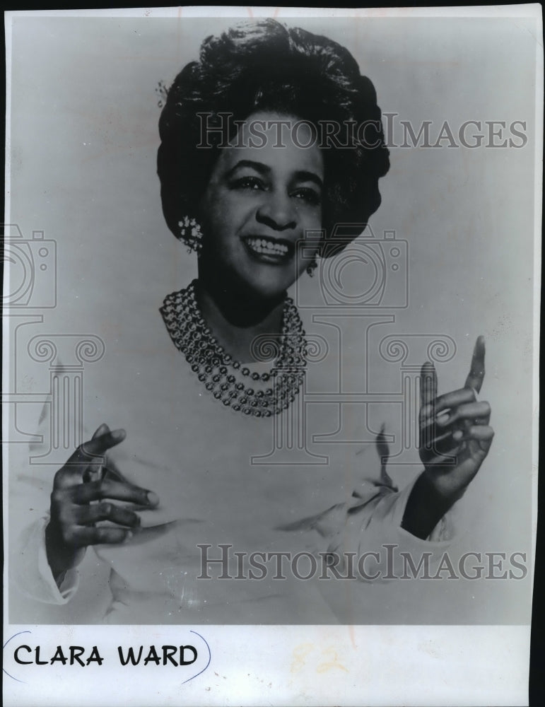 1971 Press Photo Clara Ward - mjx04436- Historic Images
