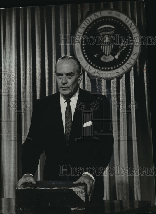 1963 Press Photo Fredric March plays nation's No. 1 citizen in Seven Days in May-Historic Images