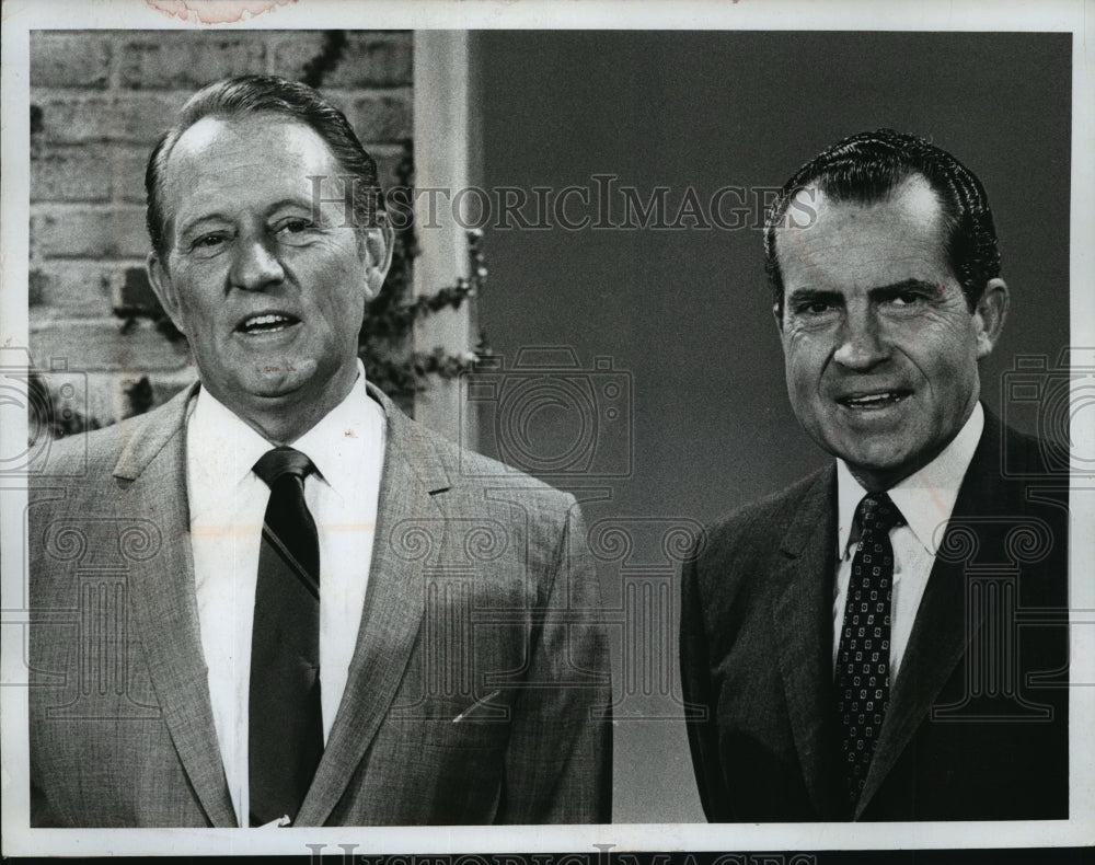 1968 Press Photo Art Linkletter interviewed President-elect Richard M. Nixon-Historic Images