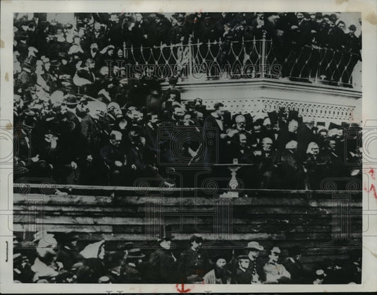 1952 Press Photo Abe Lincoln was 1865 Inauguration of Railsplitter as President-Historic Images