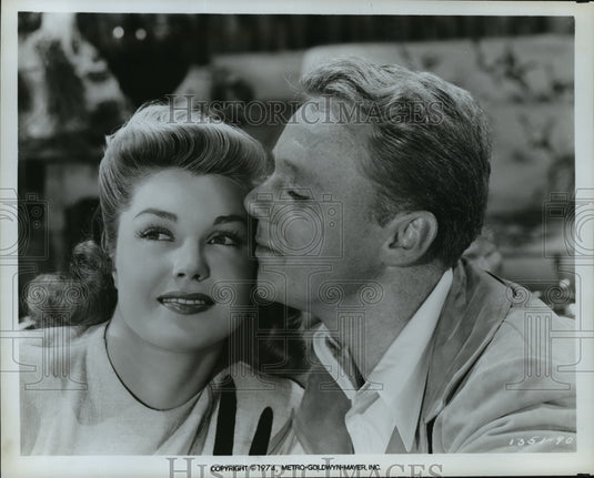 1974 Press Photo Esther Williams with Ven Johnson in Easy to Wed - mjx07742-Historic Images