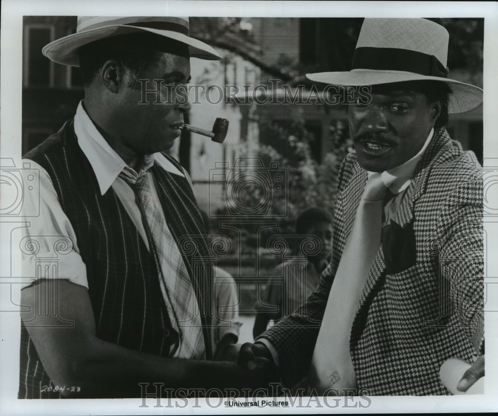 1978 Press Photo James Earl Jones, Billy Dee Williams plays ball with good humor-Historic Images