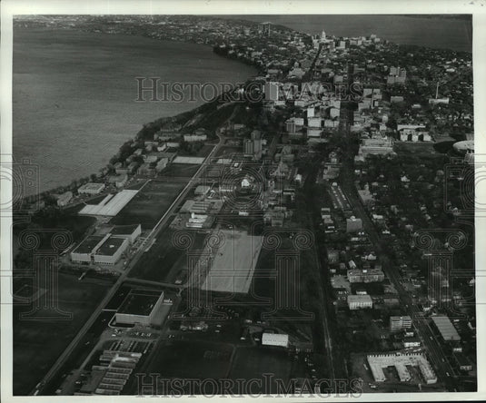 1966 Aeriel view of Madison, Wisconsin  - Historic Images