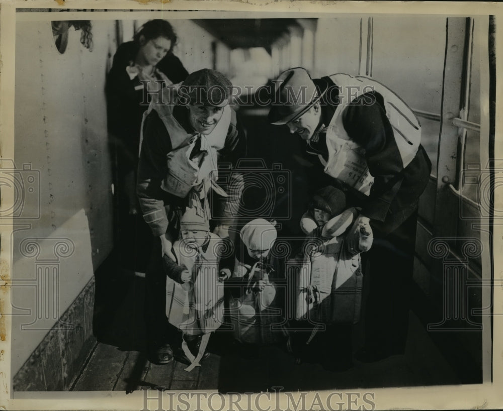 1935 Press Photo Youngsters during fire drill at St. Mihiel - mjx11980- Historic Images