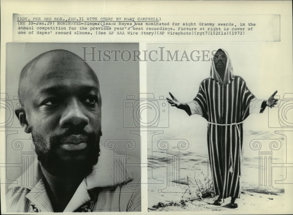 1972 Singer Isaac Hayes  - Historic Images