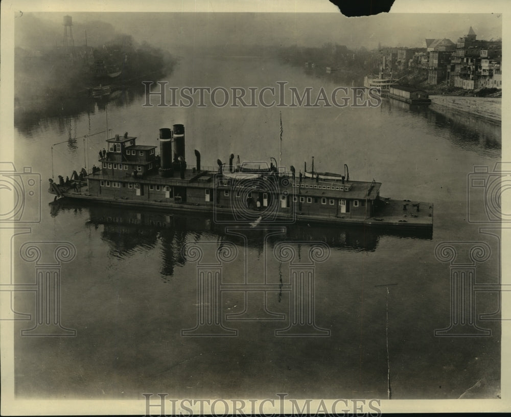 Press Photo steam boat on Mississippi river will drive 16,000 tons - mjx15207- Historic Images