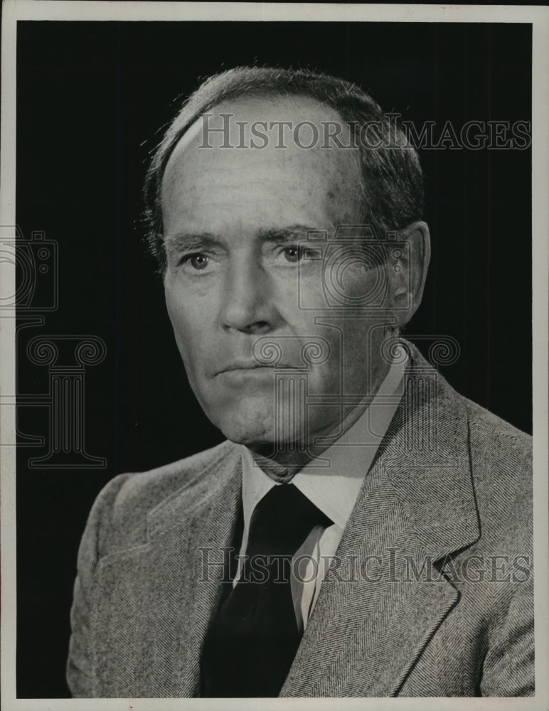1975 Press Photo Henry Fonda Narrates in F.D.R.: The Man Who Changed America-Historic Images