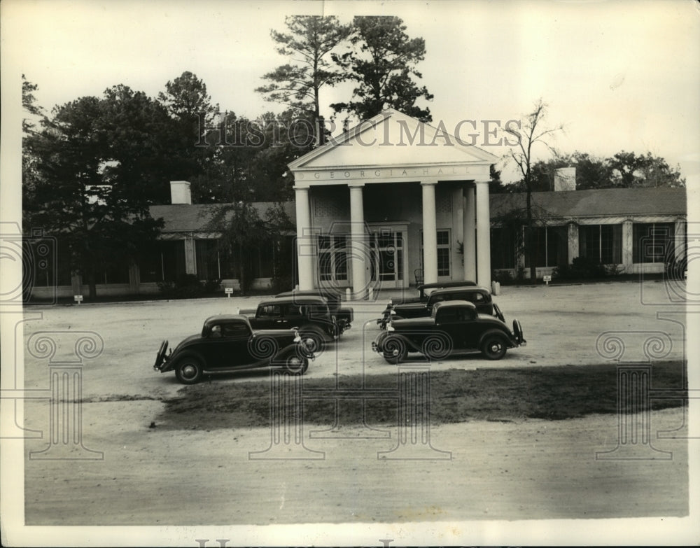 1934 Press Photo Warm Springs, Ga. Foundation ready for Pres. Roosevelt's visit-Historic Images