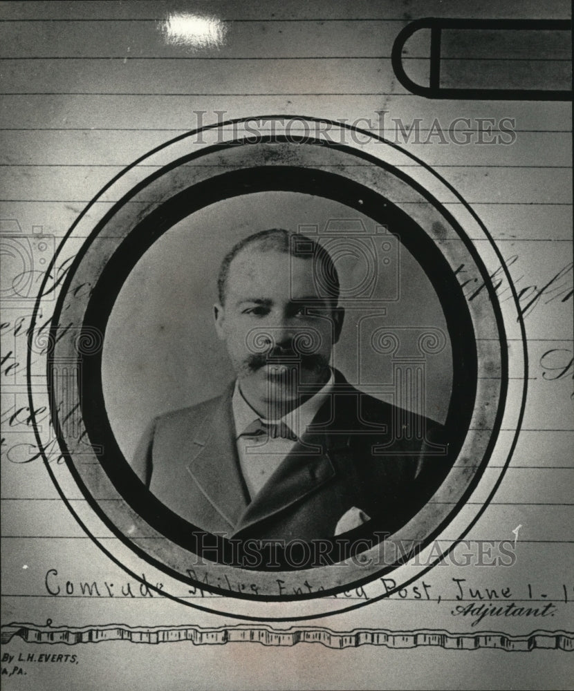 1991 Press Photo John Jordan Miles, member of US Colored Infantry in Civil War- Historic Images