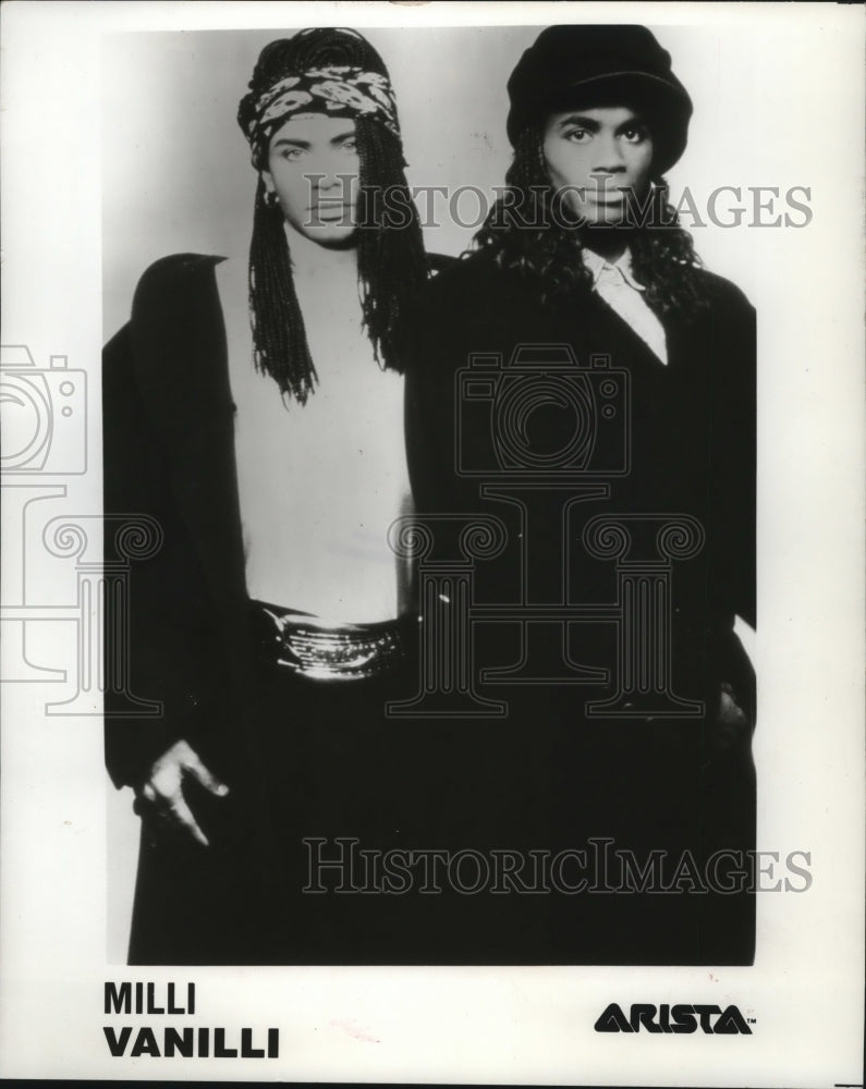 1990 Press Photo Ros Platus & Fab Morvan of Milli Vanilli-Historic Images