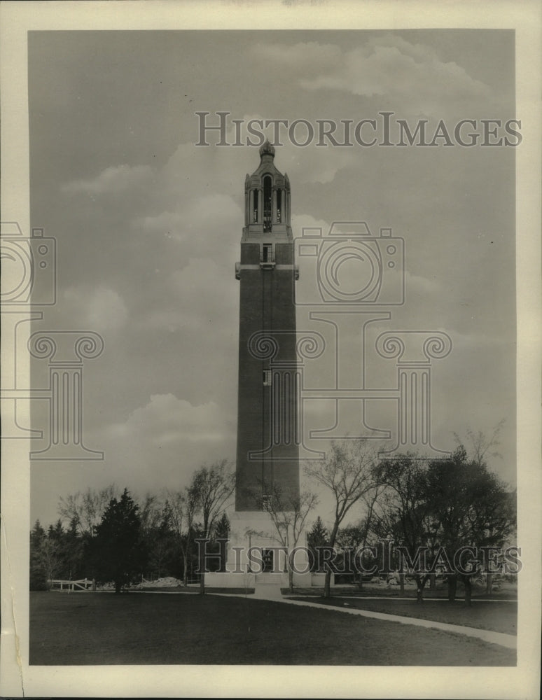 Stately new campanile at State College of South Dakota-Historic Images
