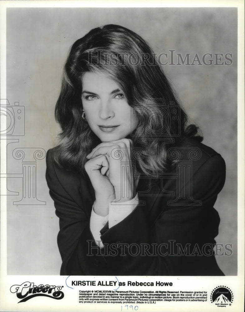 1988 Press Photo Kirstie Alley stars as Rebecca Howe on Cheers. - mjx18133-Historic Images