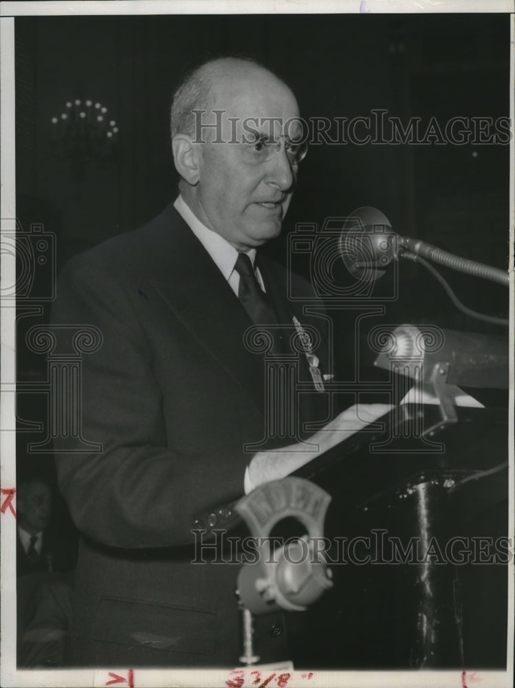 1950 Press Photo Ex-Treasury Sec. Henry Morgenthau Jr. at CIO annual convention-Historic Images