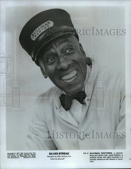 1976 Press Photo Scatman Crothers is a porter in "Silver Streak." - mjx19710-Historic Images