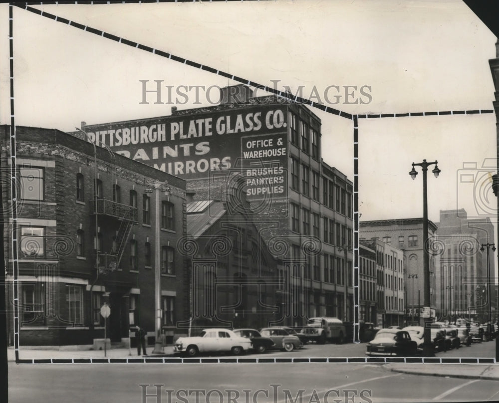 1953 Press Photo Plan to vacate Market street in Wisconsin for city hall annex-Historic Images