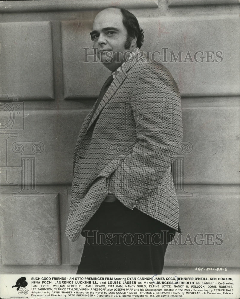 1972 Press Photo James Coco-Actor in &quot;Such Good Friends.&quot; by Otto Preminger.-Historic Images