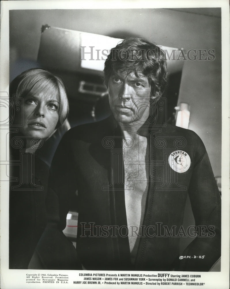 1966 James Coburn and Susannah York star in "Duffy" - Historic Images