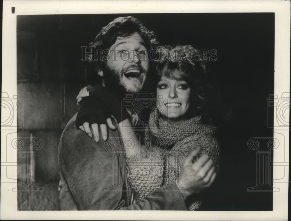 1983 Press Photo Jeff Bridges And Farrah Fawcett In Somebody Killed Her HUsband - Historic Images