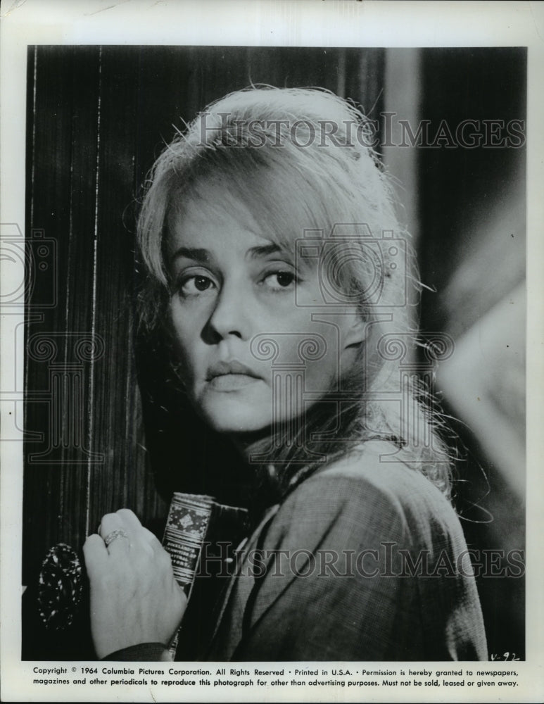 1964 Press Photo Actress Jeanne Moreau in Columbia Pictures production - Historic Images