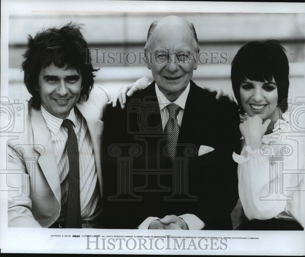 1981 Press Photo Dudley Moore, John Gieldgud and Liza Minnelli in &quot;Arthur&quot;-Historic Images