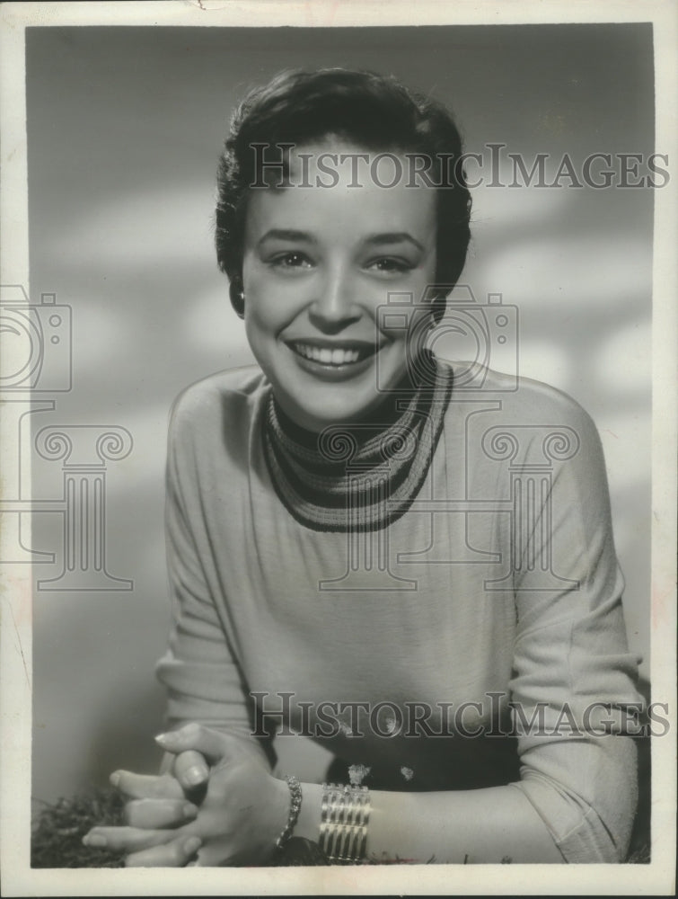 1953 Press Photo Jill Corey-New Singing Discover on the &quot;Dave Garroway Show&quot; - Historic Images