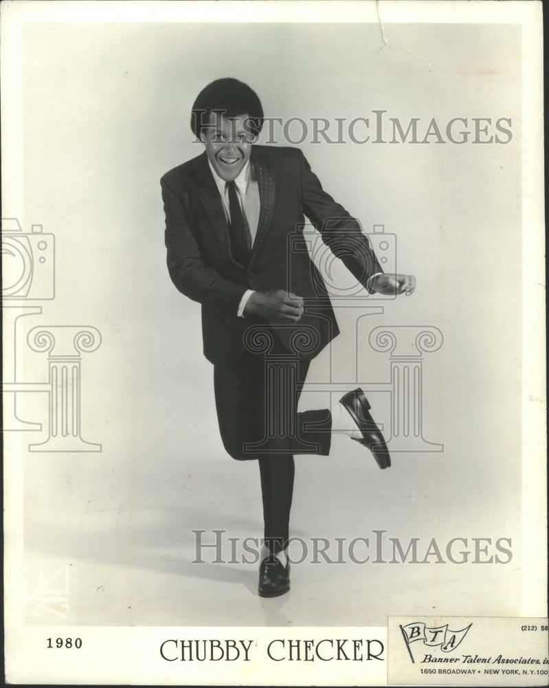 1980 Press Photo Chubby Checker-Singer-Songwriter - Historic Images
