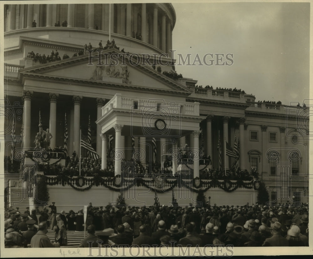 1929 Press Photo Inauguration ceremony in Washington for President Coolidge - Historic Images