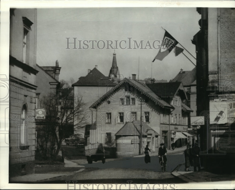 1938 Press Photo The Sudeten Headquarters in Asch, Czechoslovakia - Historic Images