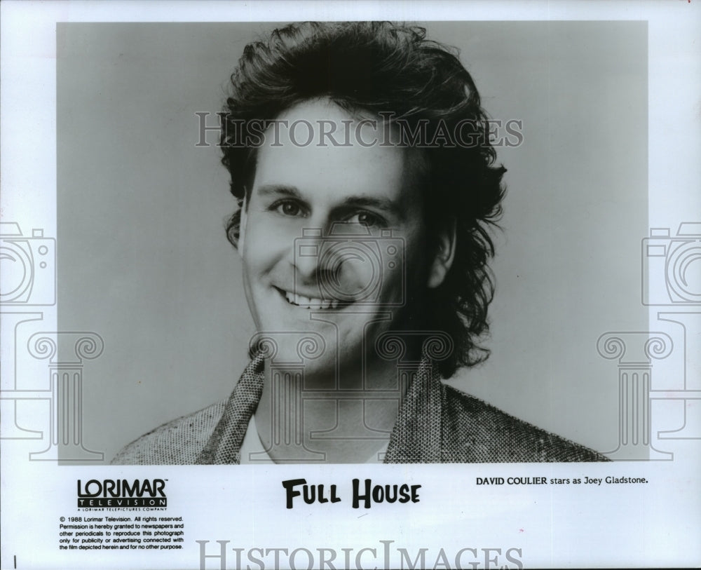 1988 Press Photo David Coulier Plays Joey on the Television Show "Full House" - Historic Images