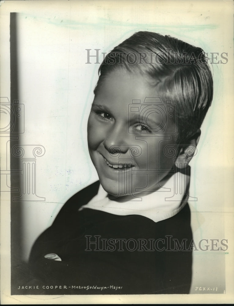 1936 Press Photo Jackie Cooper-Famous Child Actor - Historic Images