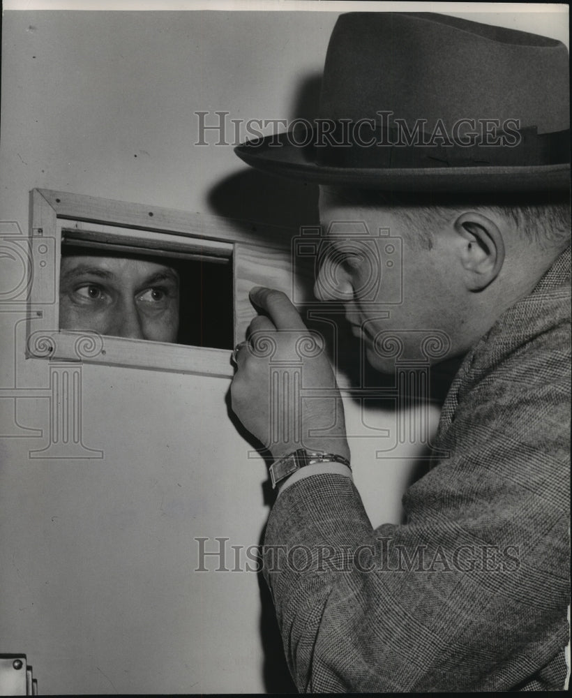 1949 Press Photo Henry Sapinski and James A. Dagelen-Deputy Sheriffs - Historic Images