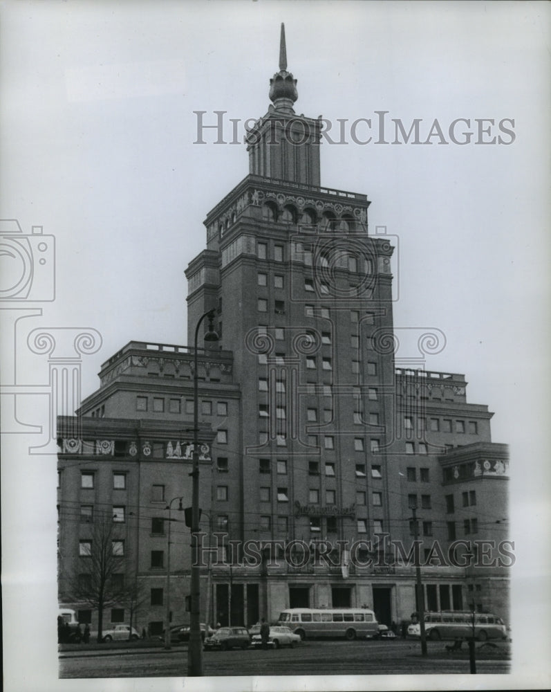 1959 Press Photo The New Hotel International Building in Prague, Czechoslovakia - Historic Images