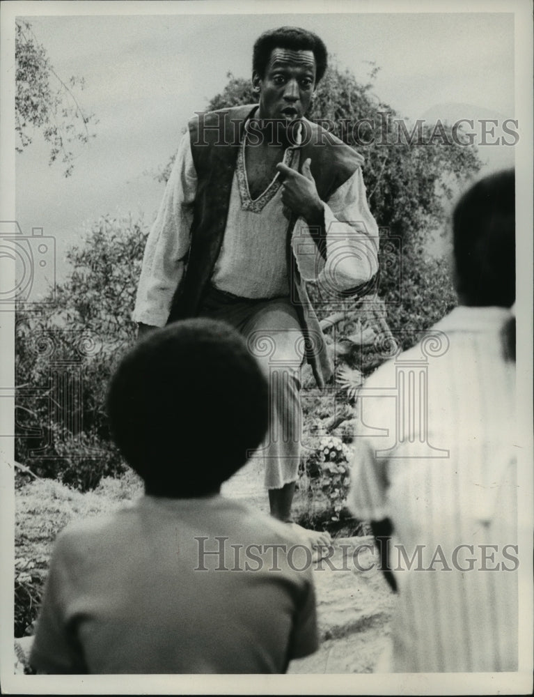 1974 Press Photo Bill Cosby Portraying Aesop in &quot;Aesop&#39;s Fables&quot; - Historic Images