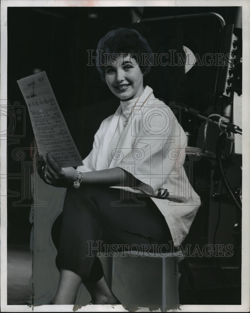 1956 Press Photo Cathy Crosby (Bob Crosby&#39;s Daughter) Actor and Singer-Historic Images