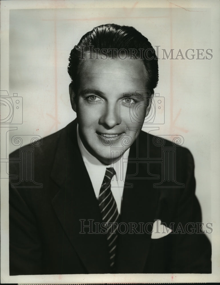 1955 Press Photo Bob Crosby of the CBS Television Show &quot;The Bob Crosby Show&quot; - Historic Images