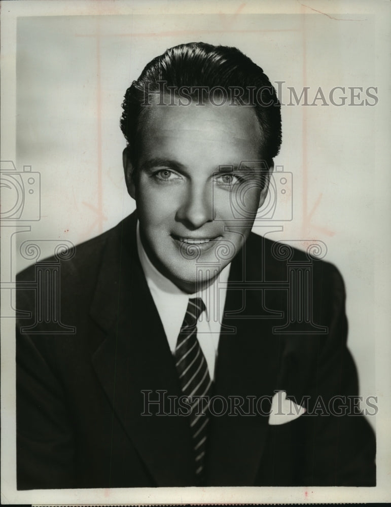 1955 Press Photo Bob Crosby of the CBS Television Show "The Bob Crosby Show" - Historic Images