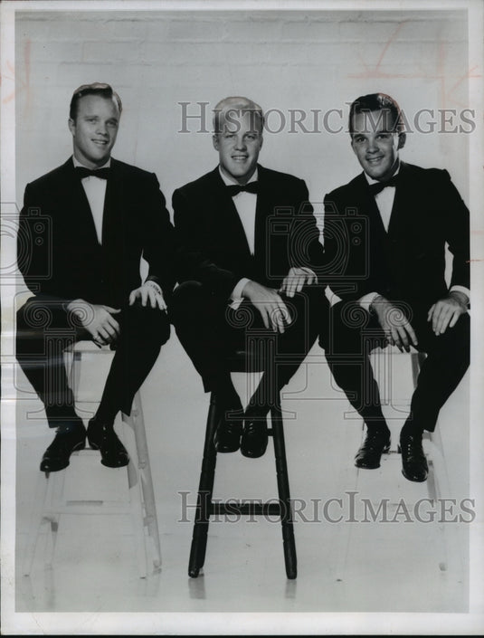 1962 Press Photo Dennis, Phillip, and Lindsay Crosby-Bing's Singing Brothers-Historic Images