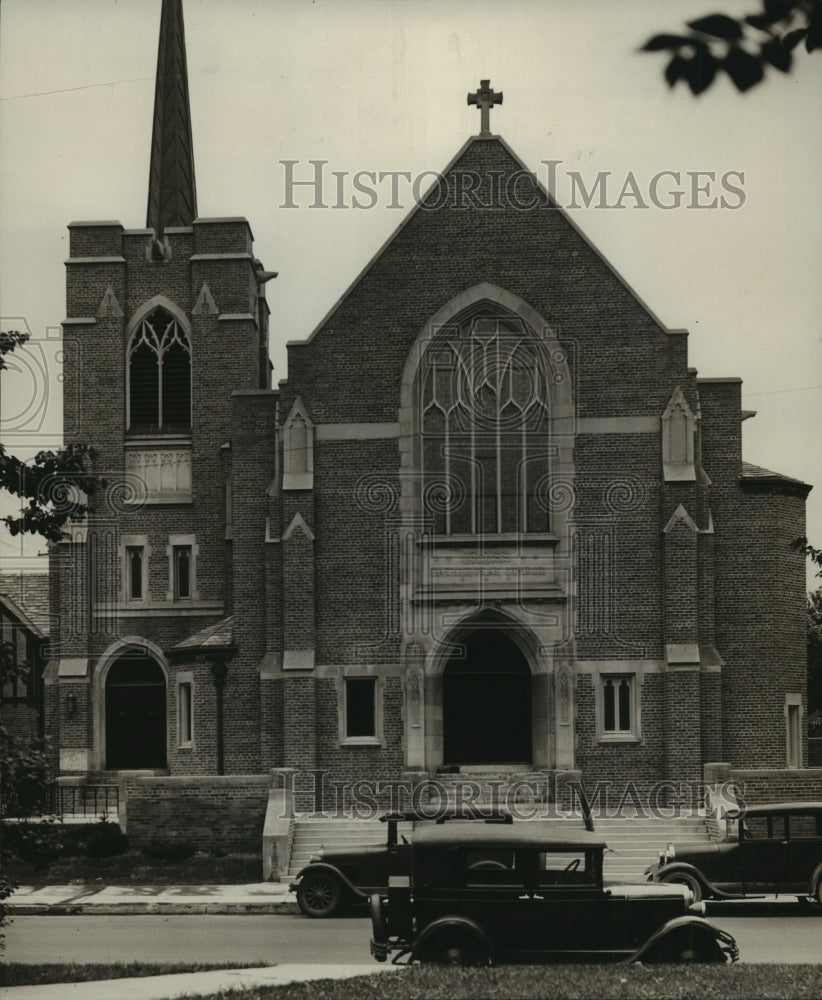 1931 Press Photo Cross Lutheran Church members to dedicate new church - Historic Images
