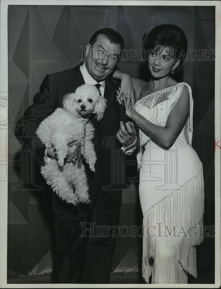 1962 Press Photo Xavier Cugat &amp; wife Abbe Lane on new Ed Sullivan show - Historic Images