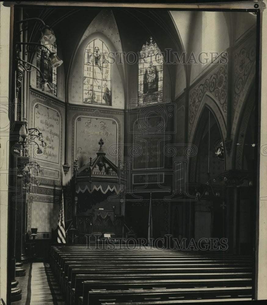 1929 Press Photo Interior of the American church of Paris - Historic Images