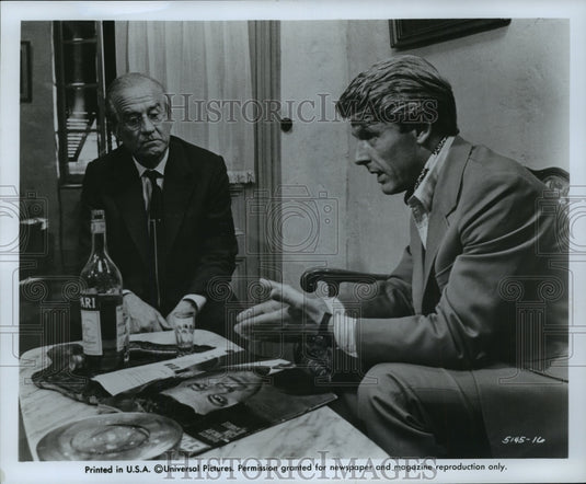 1976 Press Photo Edward Fox and Cyril Cusack in The Jackal - Historic Images