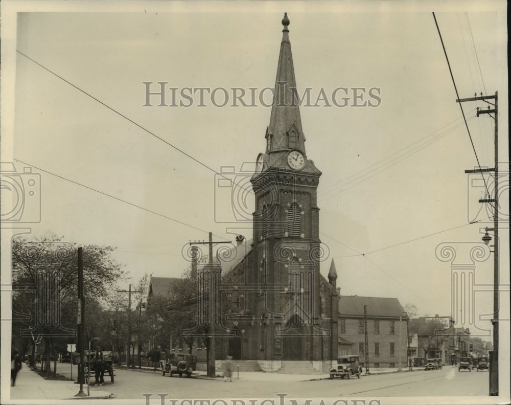 1927 Press Photo Cross Lutheran Church Milwaukee, Wisconsin - Historic Images