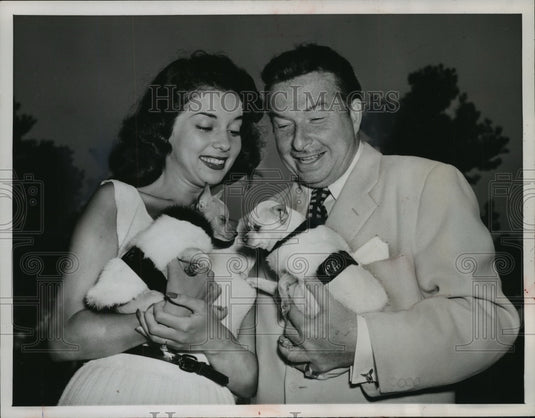 1957 Press Photo Xavier Cugat and Abbe Lane are Eddie Fisher's Replacement - Historic Images