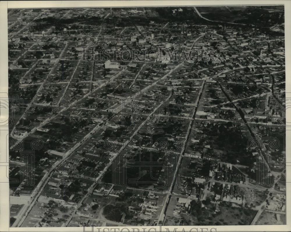 1932 Press Photo Aerial view of Camaguey, Cuba After Hurricane - Historic Images
