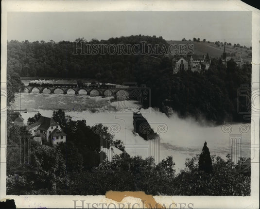 1931 Press Photo Neuhausen Falls of the Rhine River Schaffhausen, Switzerland-Historic Images