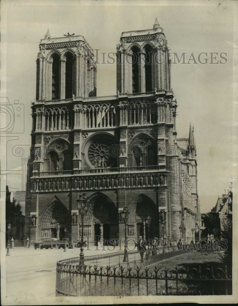 1929 Press Photo Foch Funeral to be Held in Cathedral of Notre Dame in Paris-Historic Images