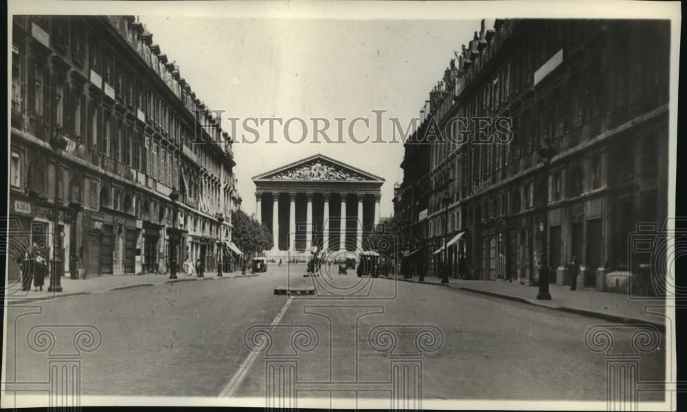 1934 Press Photo The Rue Royal with the Church of the Madeleine - Historic Images