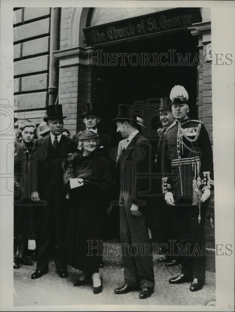 1937 Press Photo Ambassador William E. Dodd at Berlin Coronation Service - Historic Images